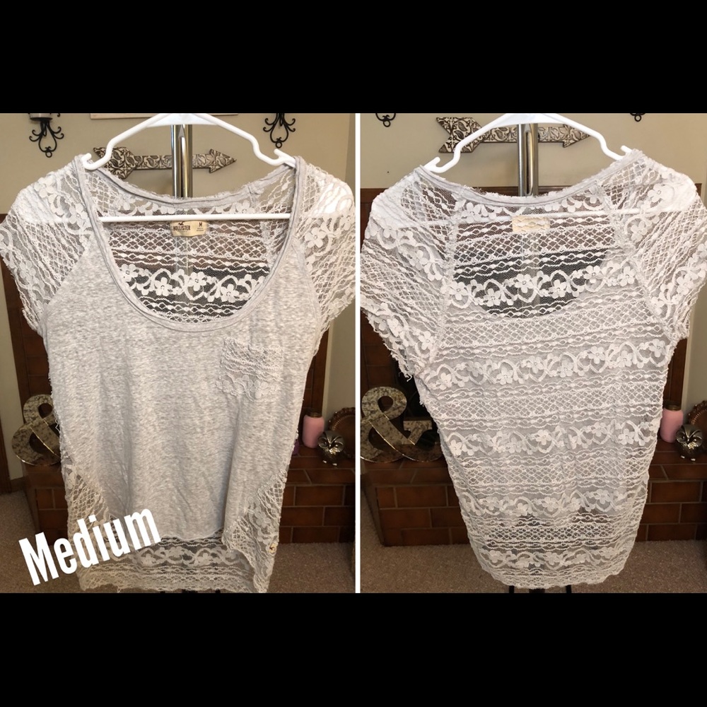 Lace grey shirt